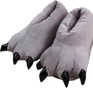 acdiac Unisex Soft Monster Claw Slippers Fun Dino Slippers Animal Paw Shoes For Men Women Boy Girl With Home Halloween Party Cosply Costume Footwear