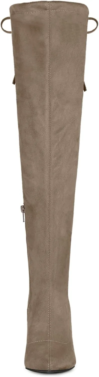 Allegra K Women's Stiletto Heels Thigh High Over the Knee High Boots