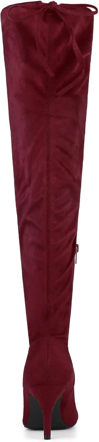 Allegra K Women's Stiletto Heels Thigh High Over the Knee High Boots
