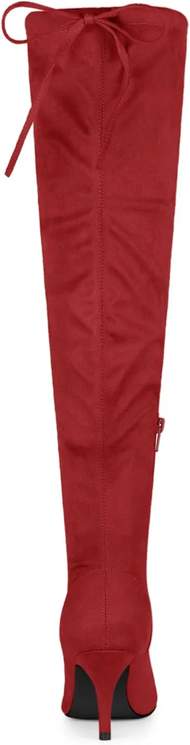 Allegra K Women's Stiletto Heels Thigh High Over the Knee High Boots