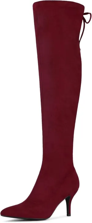 Allegra K Women's Stiletto Heels Thigh High Over the Knee High Boots