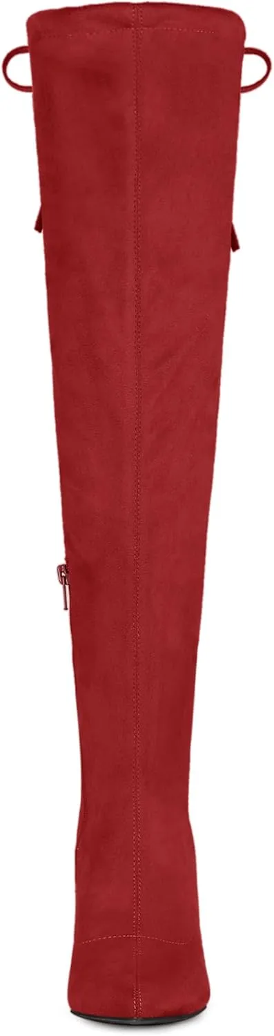Allegra K Women's Stiletto Heels Thigh High Over the Knee High Boots