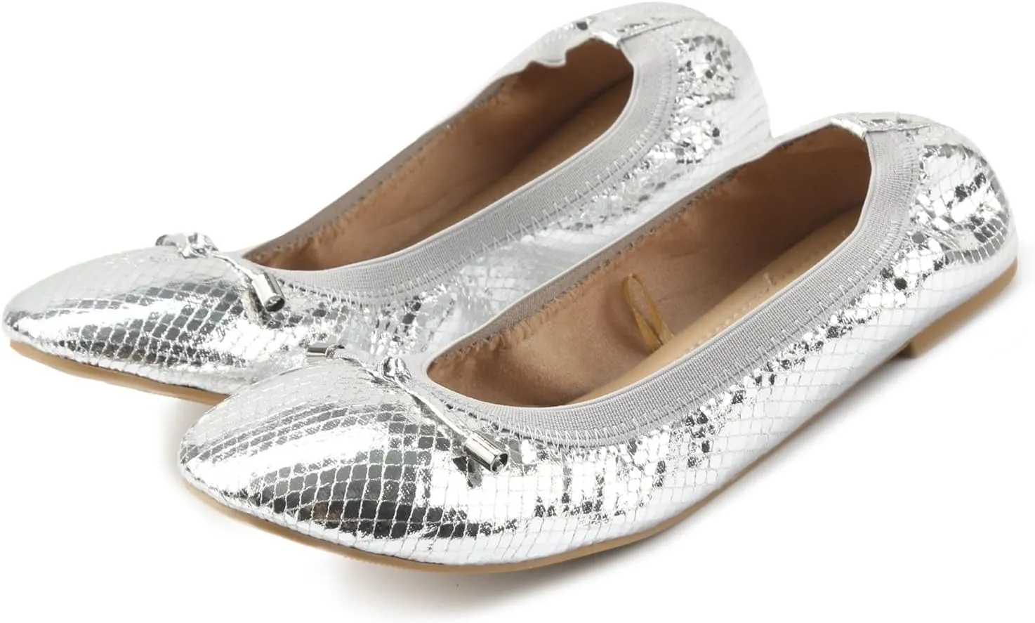 AMDBEL Ballet Flats Shoes for Women Dressy Womens Ballet Flat Slip On Flats Shoes Classic Dress Shoes Foldable Portable Flat