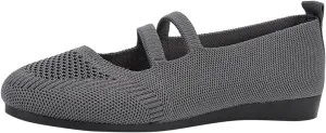 AMDBEL Ballet Flats Shoes for Women Dressy, Women's Embroidery Slip On Flats Round Toe Casual Linen Dress Ballerina Shoes