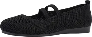AMDBEL Ballet Flats Shoes for Women Dressy Women's Flat Dress Shoes Black Ballet Shoes Dress Shoes Suede Bow Round Toe Flats