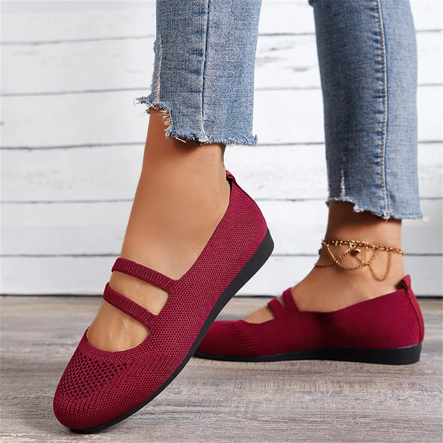 AMDBEL Ballet Flats Shoes for Women Dressy Women's Flat Dress Shoes Black Ballet Shoes Dress Shoes Suede Bow Round Toe Flats
