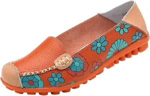 AMDBEL Leather Loafers for Women 2024, Womens Leather Loafers Classic Penny Loafers for Women Fashion Driving Moccasins Women