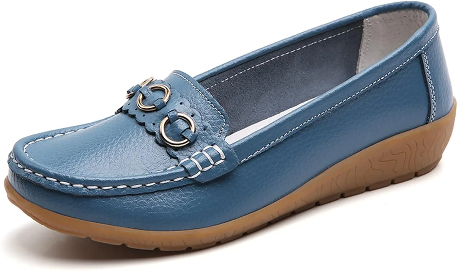 AMDBEL Leather Loafers for Women 2024, Womens Leather Loafers Classic Penny Loafers for Women Fashion Driving Moccasins Women