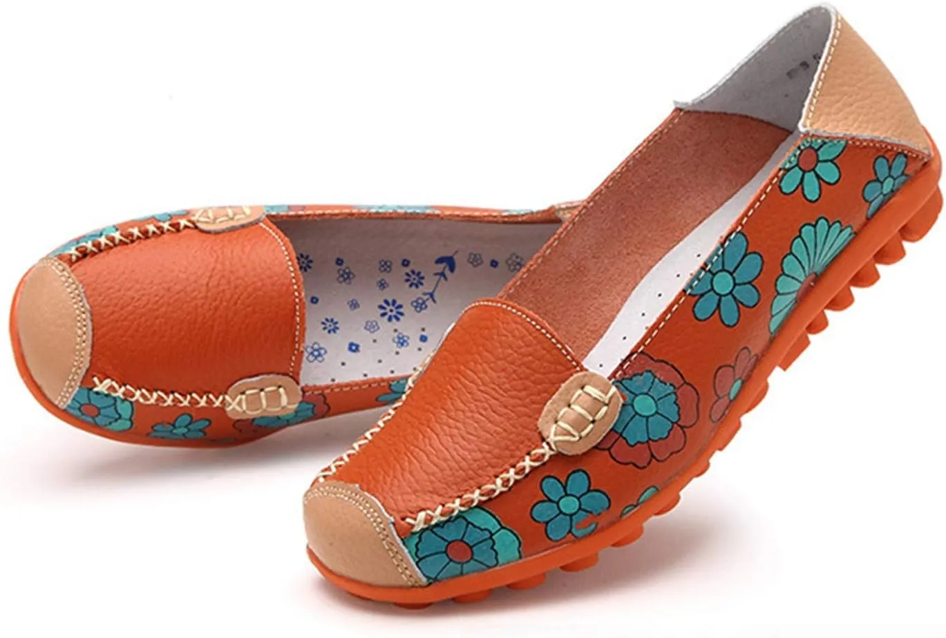 AMDBEL Leather Loafers for Women 2024, Womens Leather Loafers Classic Penny Loafers for Women Fashion Driving Moccasins Women