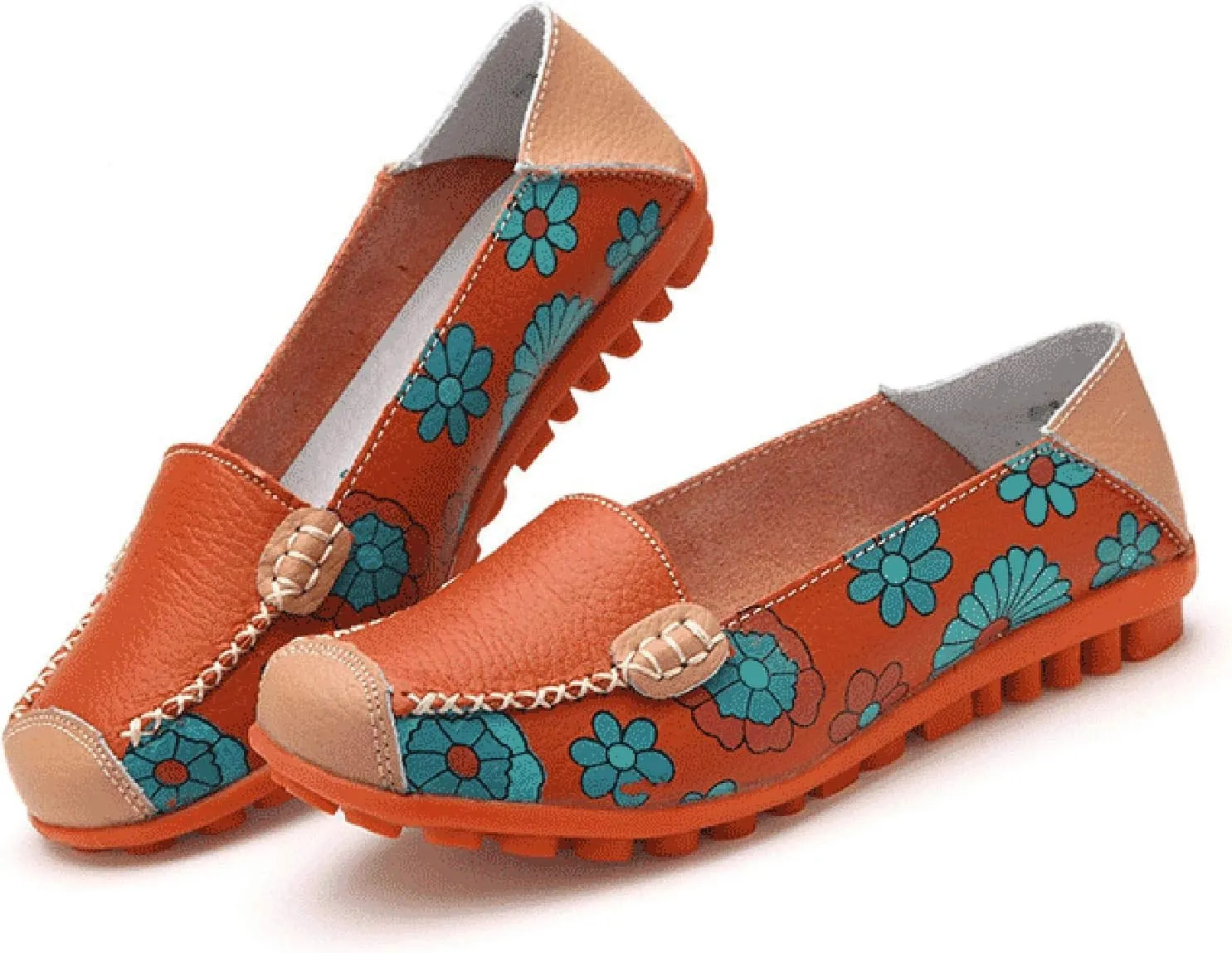 AMDBEL Leather Loafers for Women 2024, Womens Leather Loafers Classic Penny Loafers for Women Fashion Driving Moccasins Women