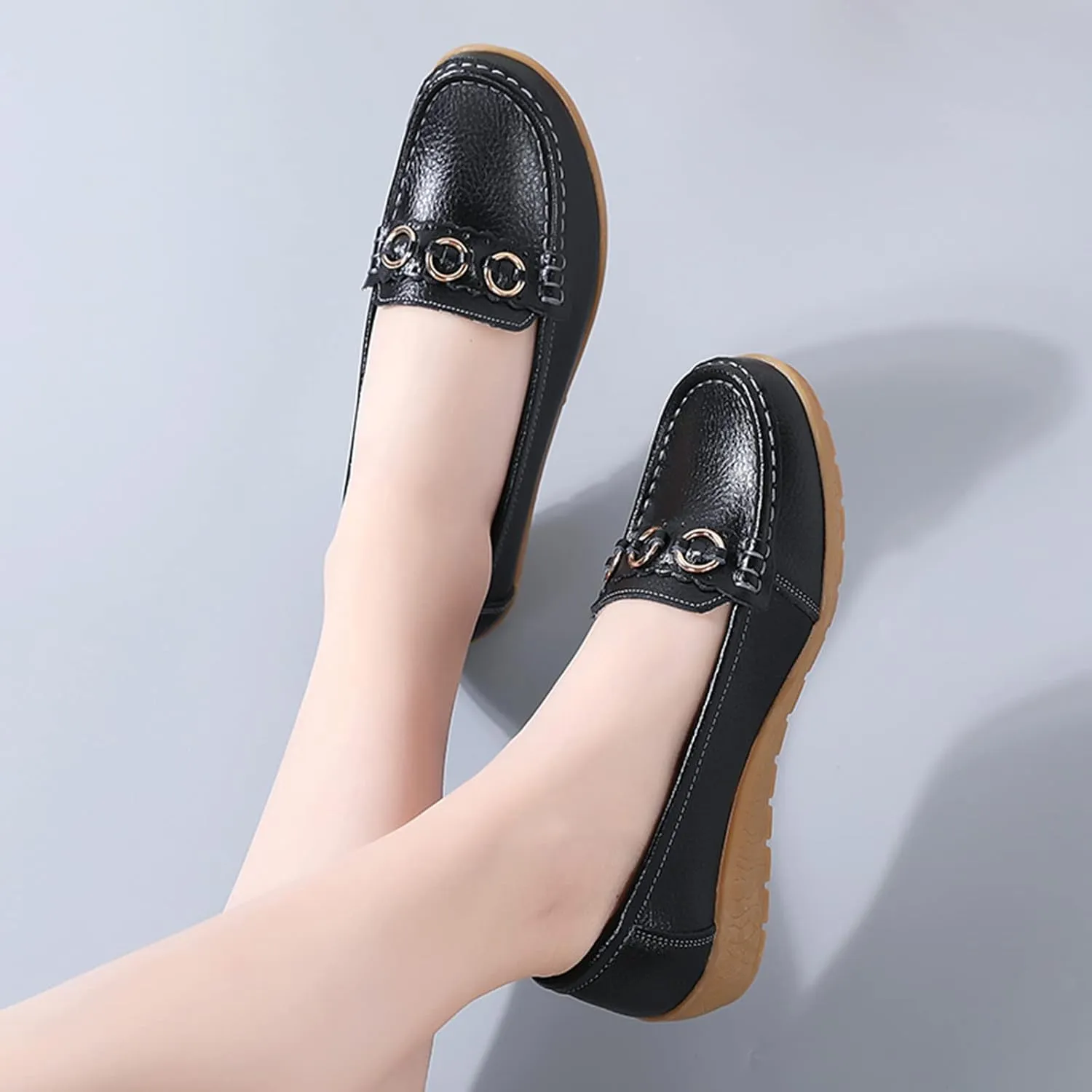 AMDBEL Loafers for Women 2024, Women's Loafers & Slip-ons Penny Comfort Shoes Dressy Office Work Slip on Leather Loafers