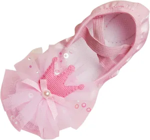 Ballet Shoes for Girls, Toddler Kids Satin Dance Practice Slippers Split Soft Princess Dress Shoes for Little Girls