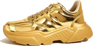 BELOS Women's Platform Chunky Sneakers Fashion Dad Sneakers Casual Lace Up Comfortable Lightweigt Walking Shoes