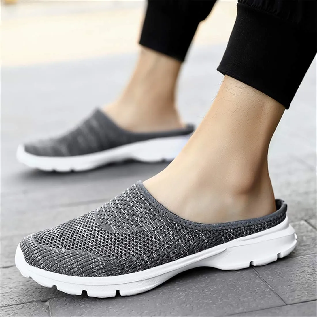 BIFINI Mens Slip On Mule Sneakers Breathable Indoor Outdoor Slippers