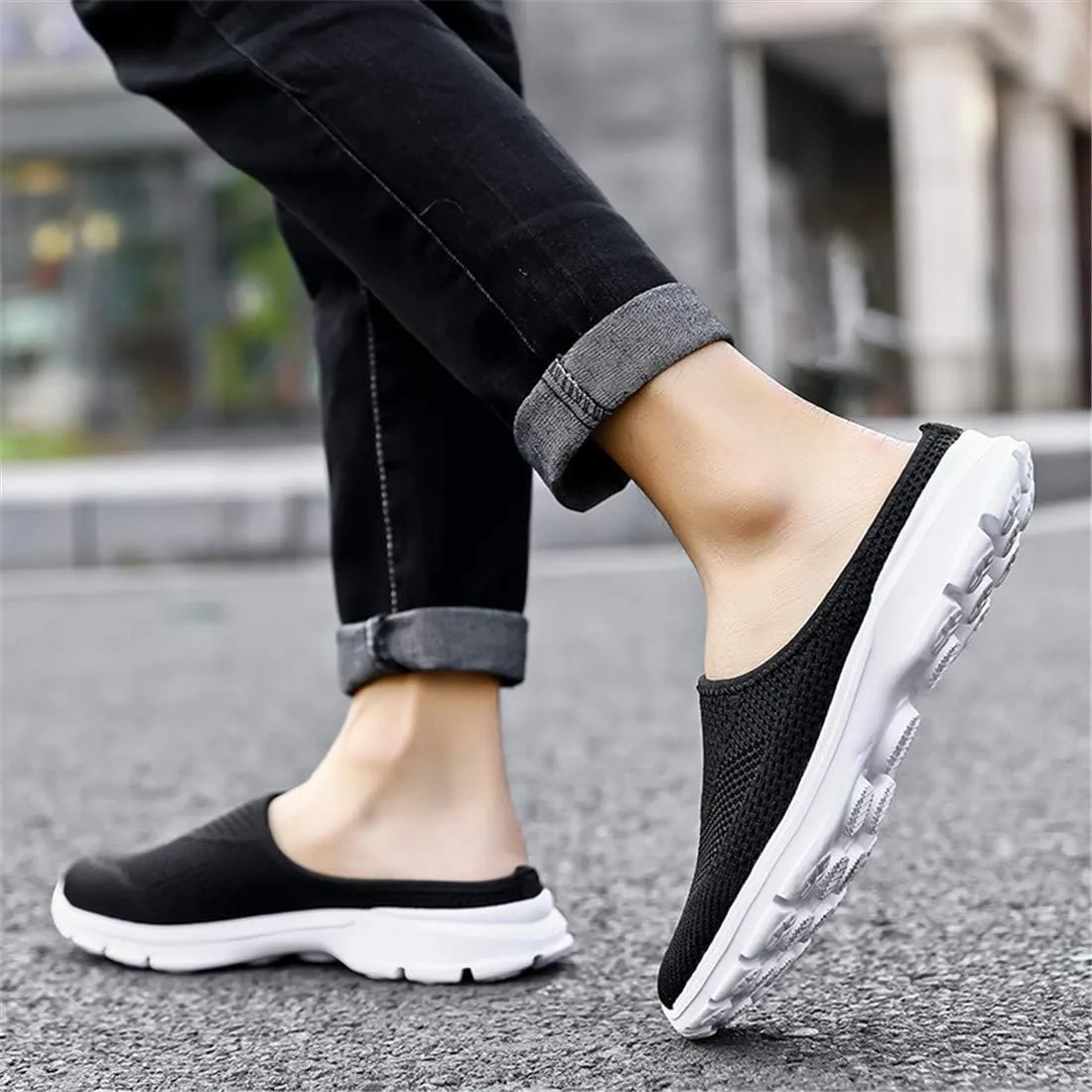 BIFINI Mens Slip On Mule Sneakers Breathable Indoor Outdoor Slippers
