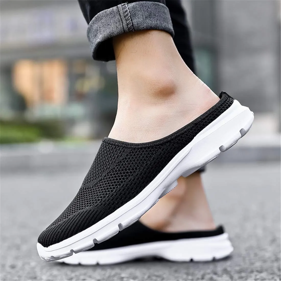 BIFINI Mens Slip On Mule Sneakers Breathable Indoor Outdoor Slippers