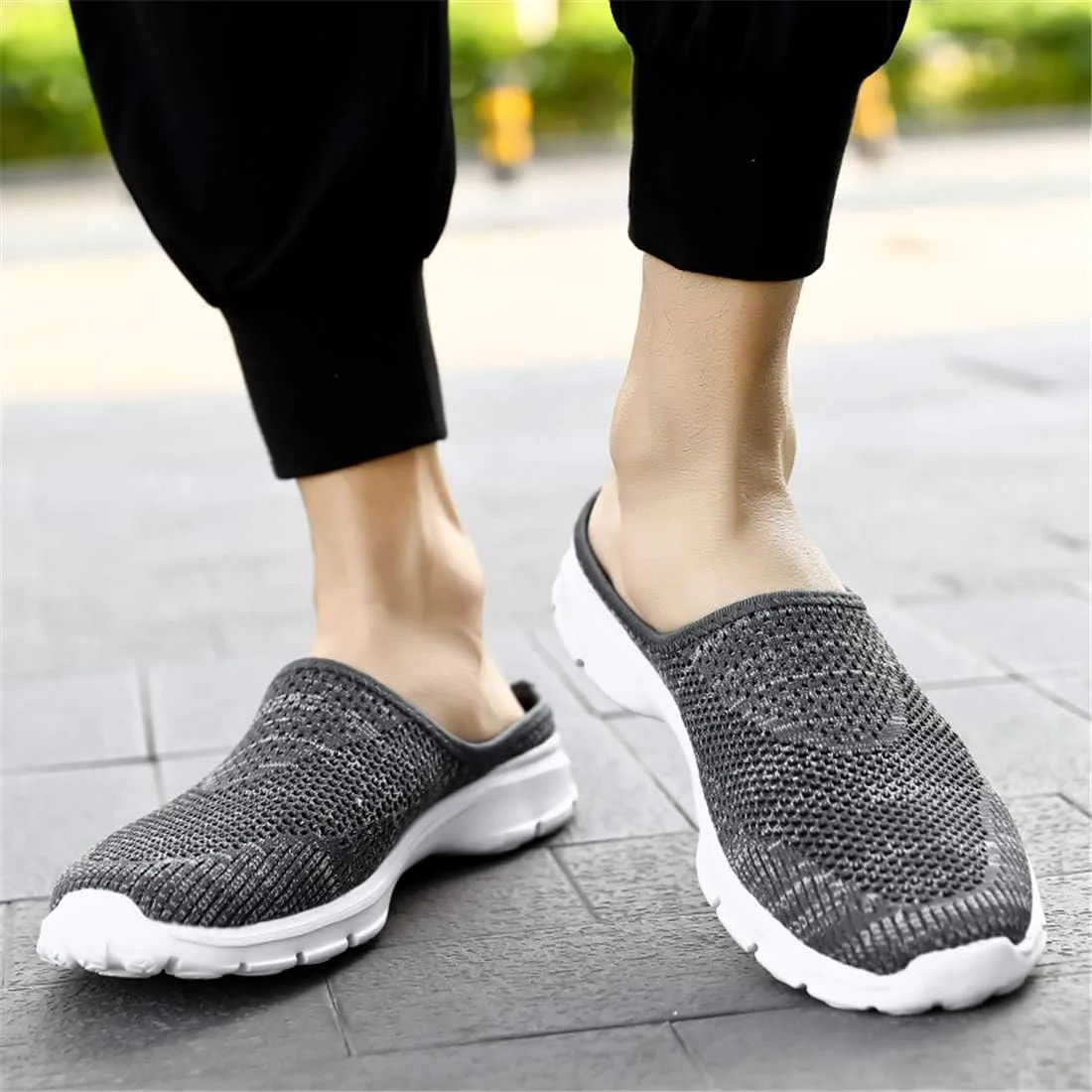 BIFINI Mens Slip On Mule Sneakers Breathable Indoor Outdoor Slippers