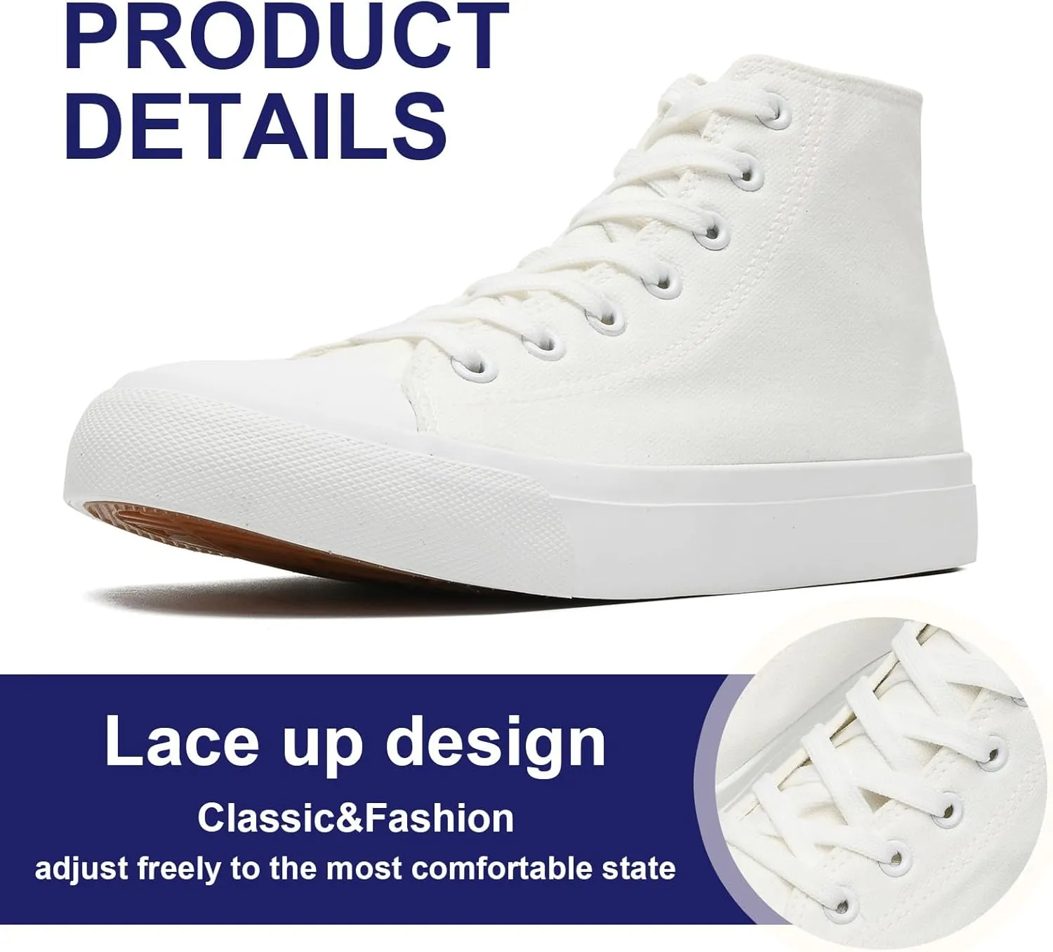 Canvas High Top Sneakers for Women Men Classic Lace Up Canvas Shoes Womens Mens Fashion High Top Sneakers Casual Tennis Walking Shoes