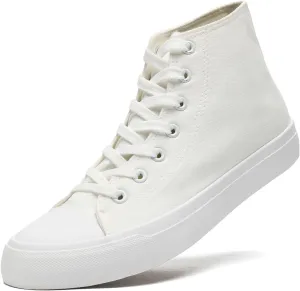 Canvas High Top Sneakers for Women Men Classic Lace Up Canvas Shoes Womens Mens Fashion High Top Sneakers Casual Tennis Walking Shoes