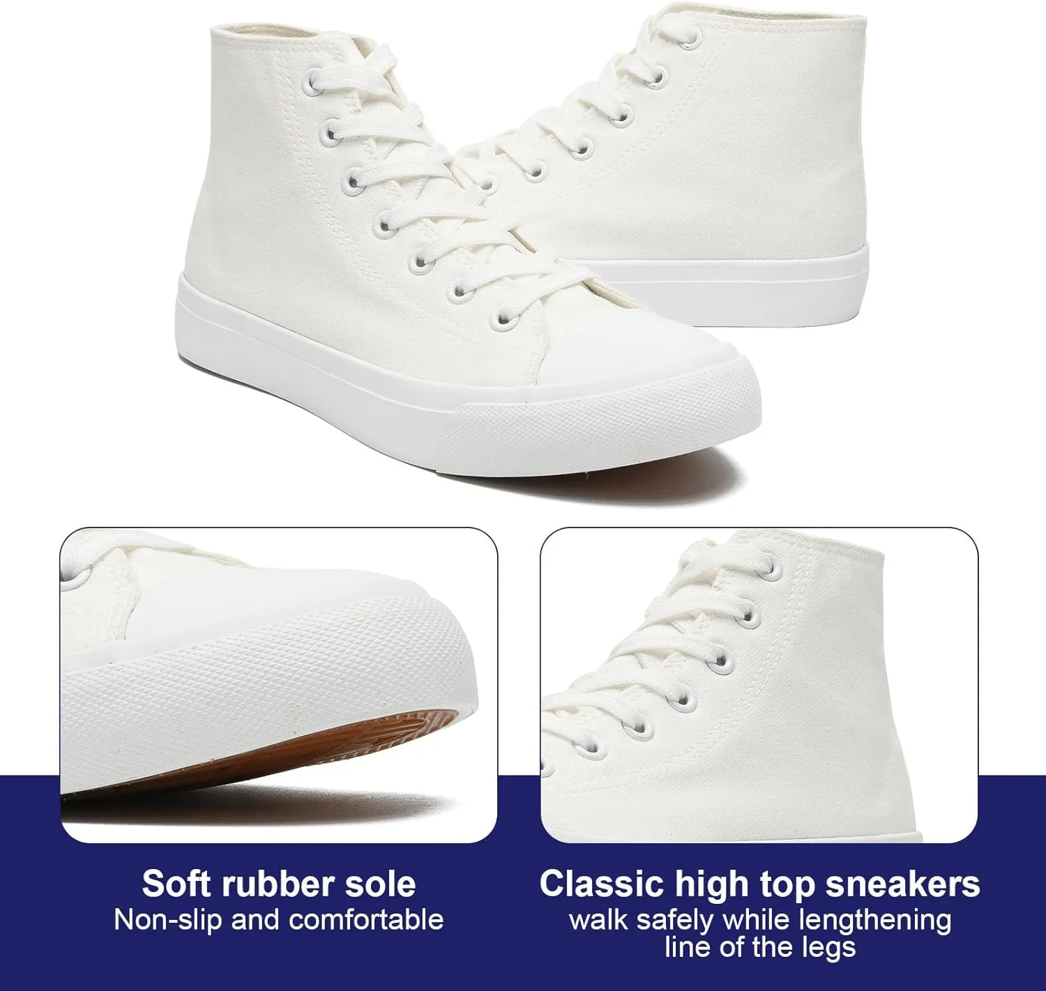 Canvas High Top Sneakers for Women Men Classic Lace Up Canvas Shoes Womens Mens Fashion High Top Sneakers Casual Tennis Walking Shoes