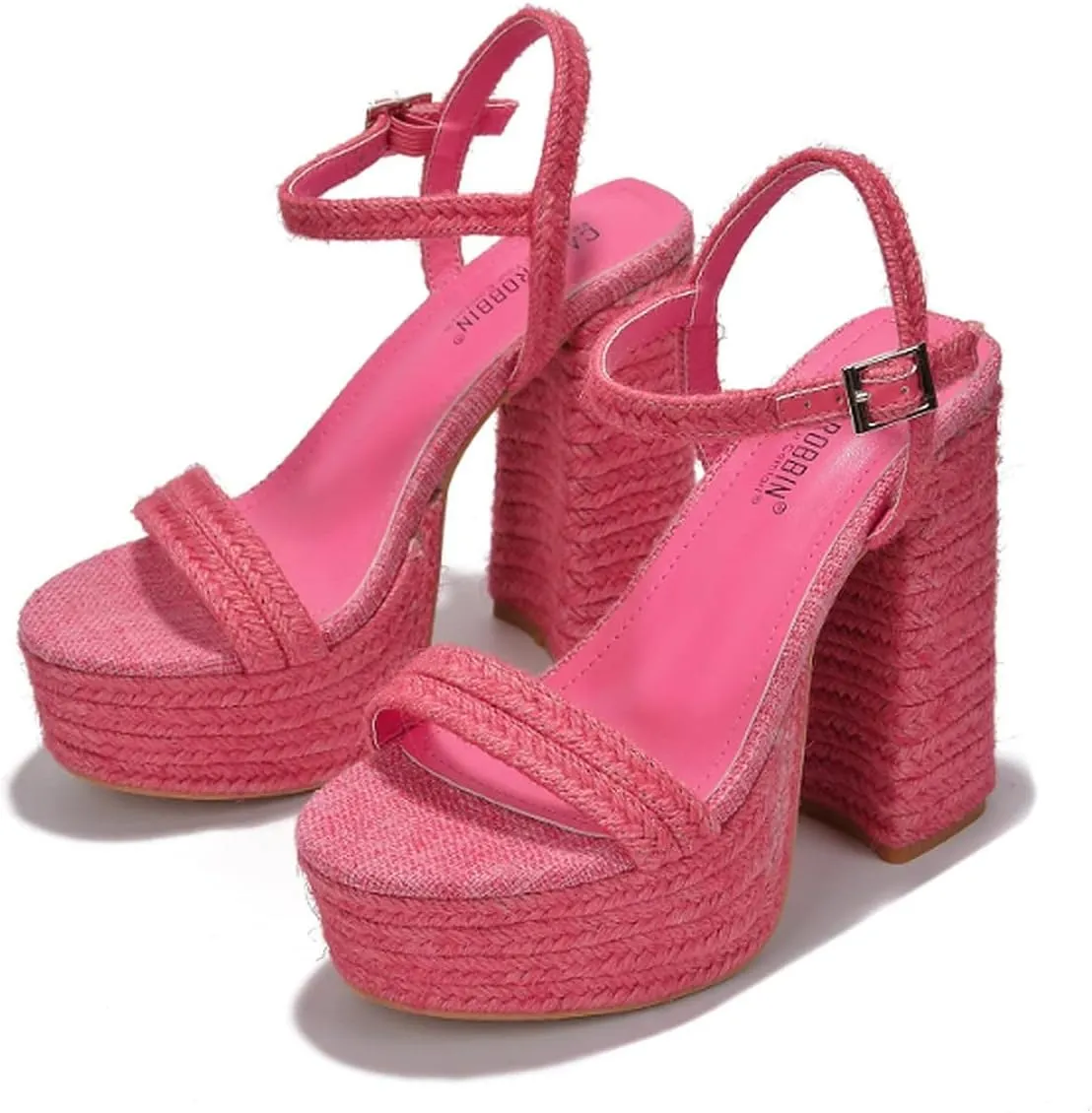 Cape Robbin Women's espadrille Platform High Heel Ankle Strap Chunky Heels Sandals