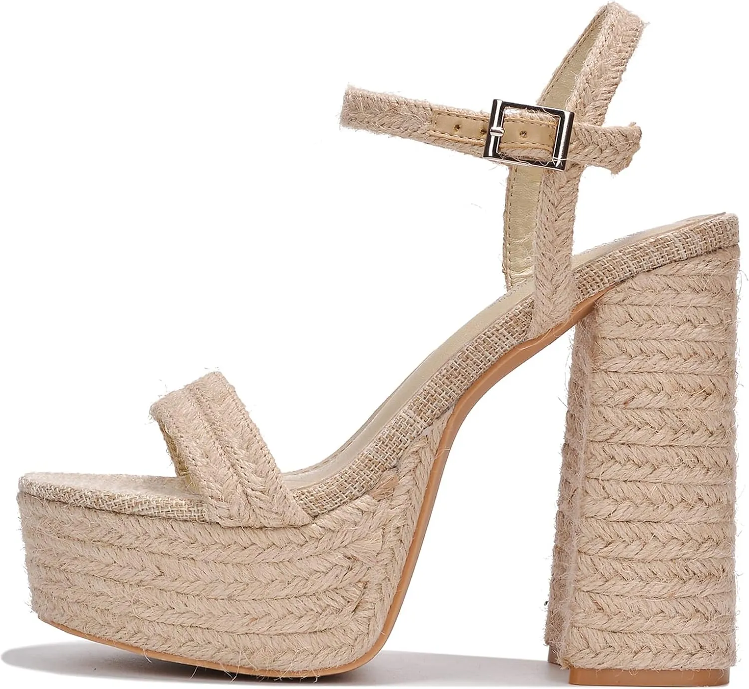 Cape Robbin Women's espadrille Platform High Heel Ankle Strap Chunky Heels Sandals