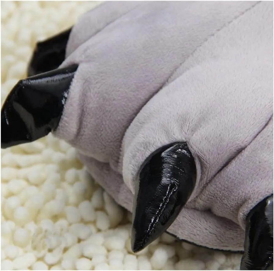 Cartoon animal claw shoes home warm shoes neutral soft plush home slippers claw shoes