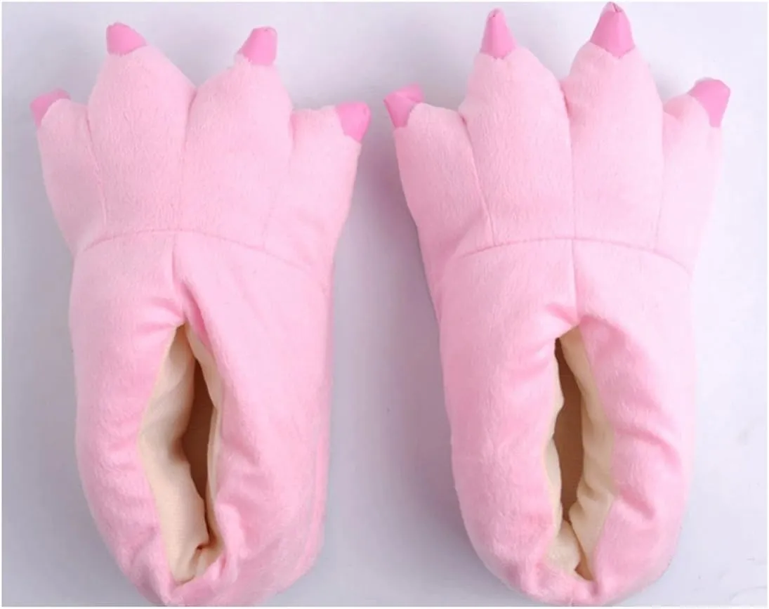 Cartoon animal claw shoes home warm shoes neutral soft plush home slippers claw shoes