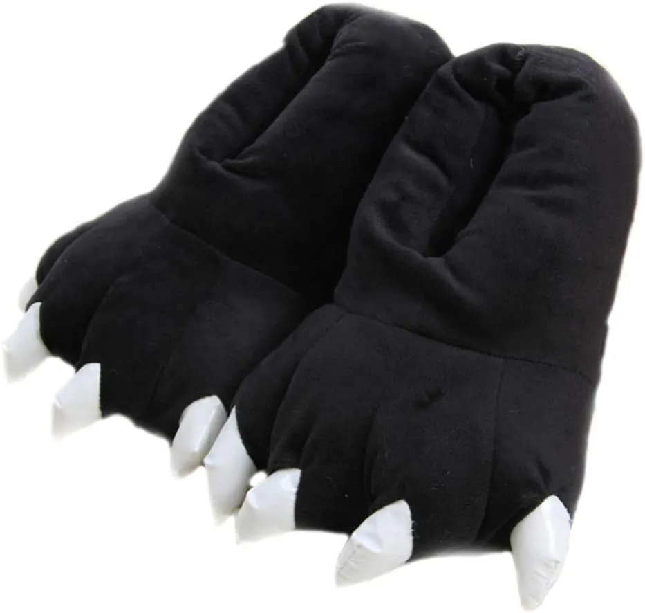 Cartoon animal claw shoes home warm shoes neutral soft plush home slippers claw shoes