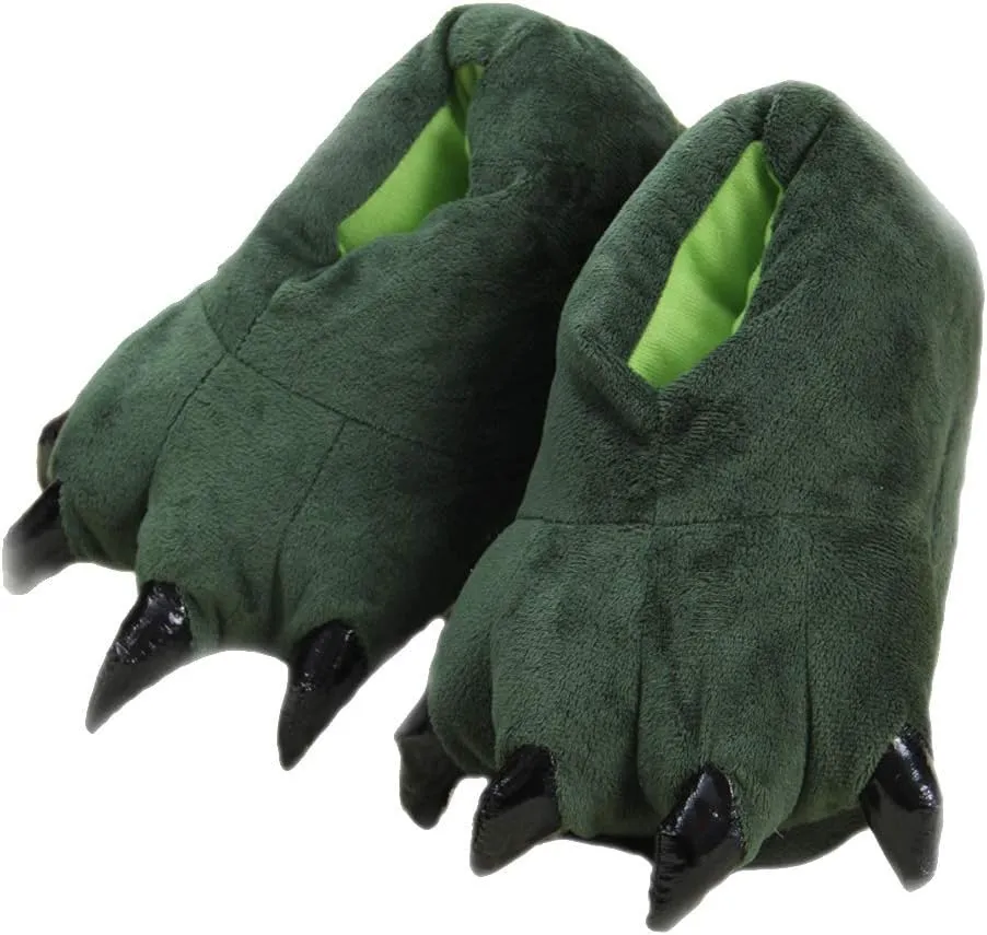 Cartoon animal claw shoes home warm shoes neutral soft plush home slippers claw shoes