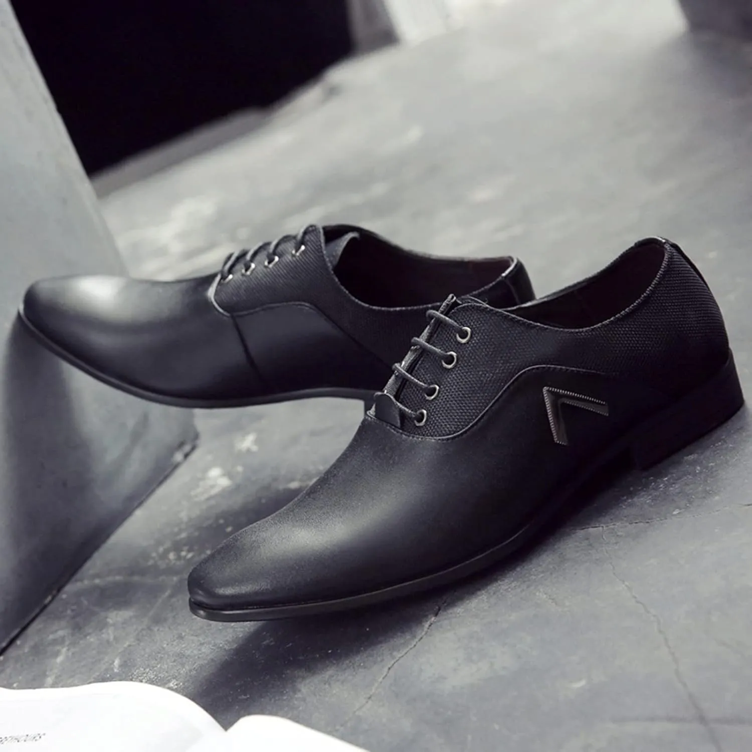 Casual Plain Toe Oxfords Men Classic Retro Oxfords Non Slip Low Heel Dress Derby Shoes Men Business Formal Shoes Matte Leather Dress Shoe Comfortable Work Office Shoe Elegant Suit Footwear