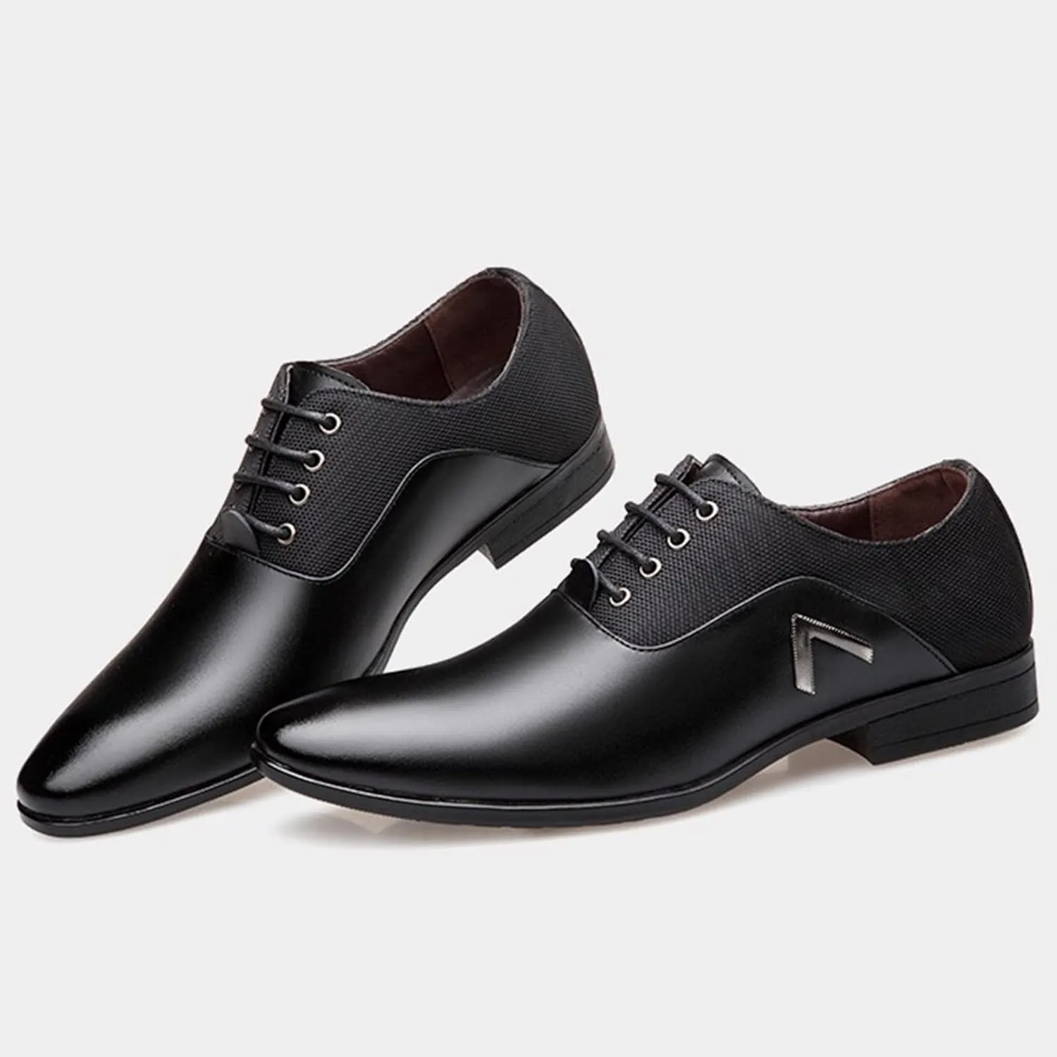Casual Plain Toe Oxfords Men Classic Retro Oxfords Non Slip Low Heel Dress Derby Shoes Men Business Formal Shoes Matte Leather Dress Shoe Comfortable Work Office Shoe Elegant Suit Footwear