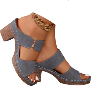 Chunky Heels For Women Backless Open Toe Block Heeled Ankle Strap Pump Wedding Comfortable Party Dressy Shoes 2025