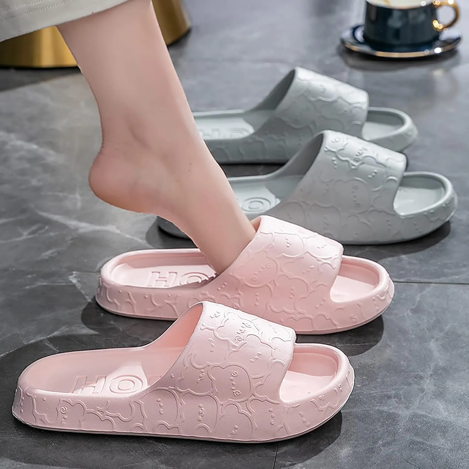 Cloud Slippers for Men Shower Shoes Women Mens Slides Womens Slides Quick Drying Public Spa Slippers