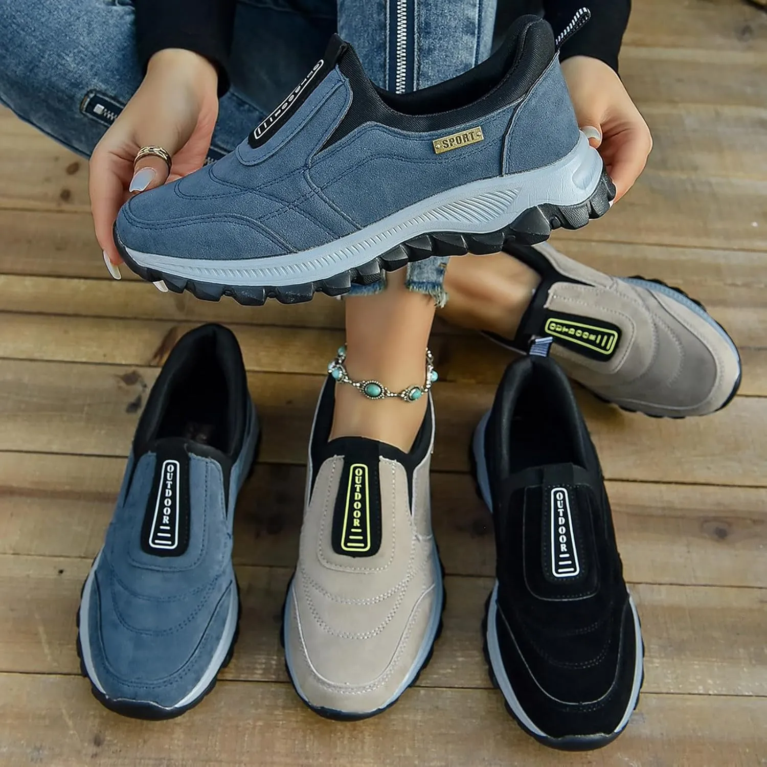Couple Models Casual Single Shoes Foreign Trade Women Outdoor Hiking Running Sports Shoes Women Shows Sneaker