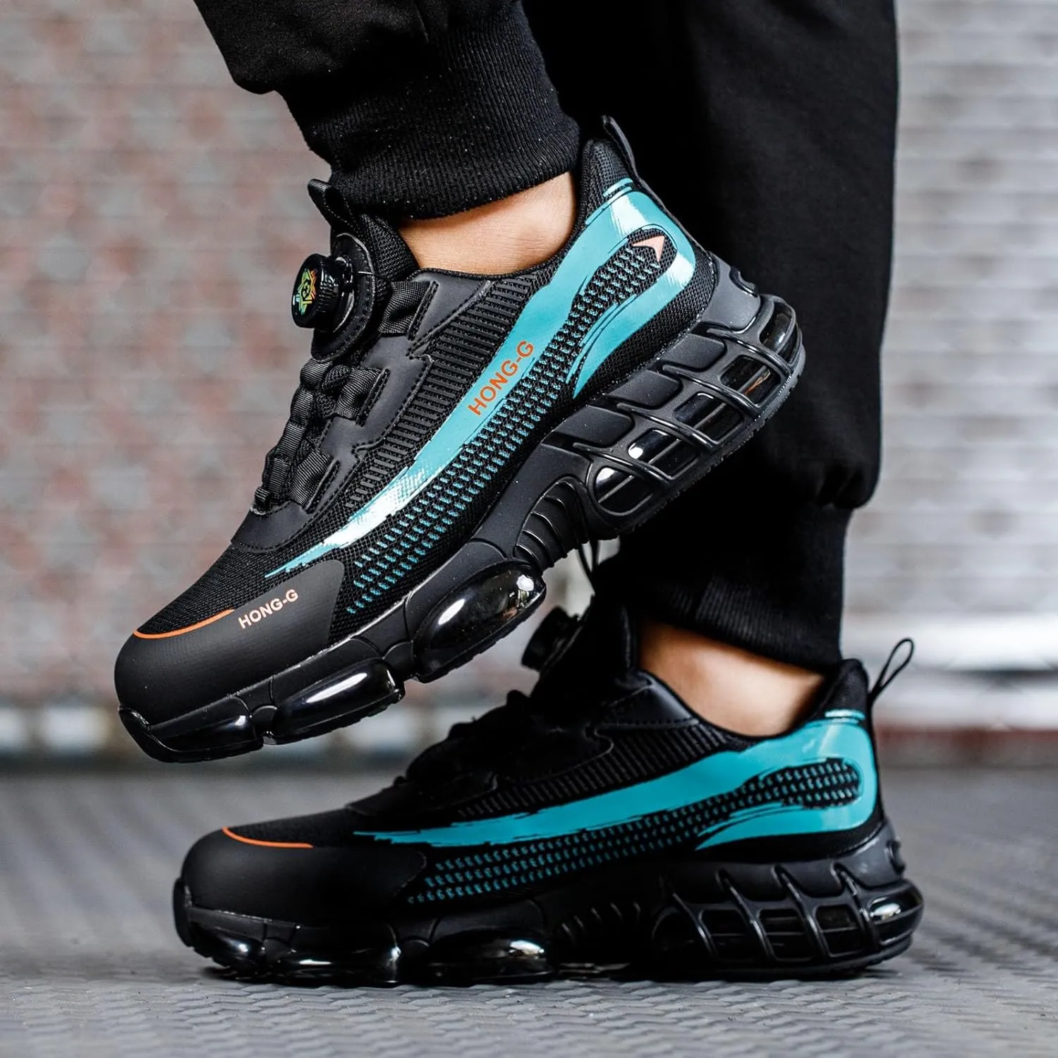 Couples Fashion Mesh Knob Plus Thick Soled Labor Protective Shoes Boots Men's And Women's Work Shoes Mens Lite Adapt 3 Sneaker Athletic Slip on Shoe