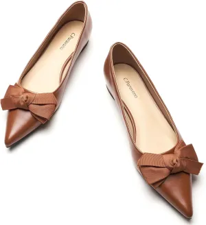 C.Paravano Pointy Bow Flats Women's Flats Ballet Shoes for Women