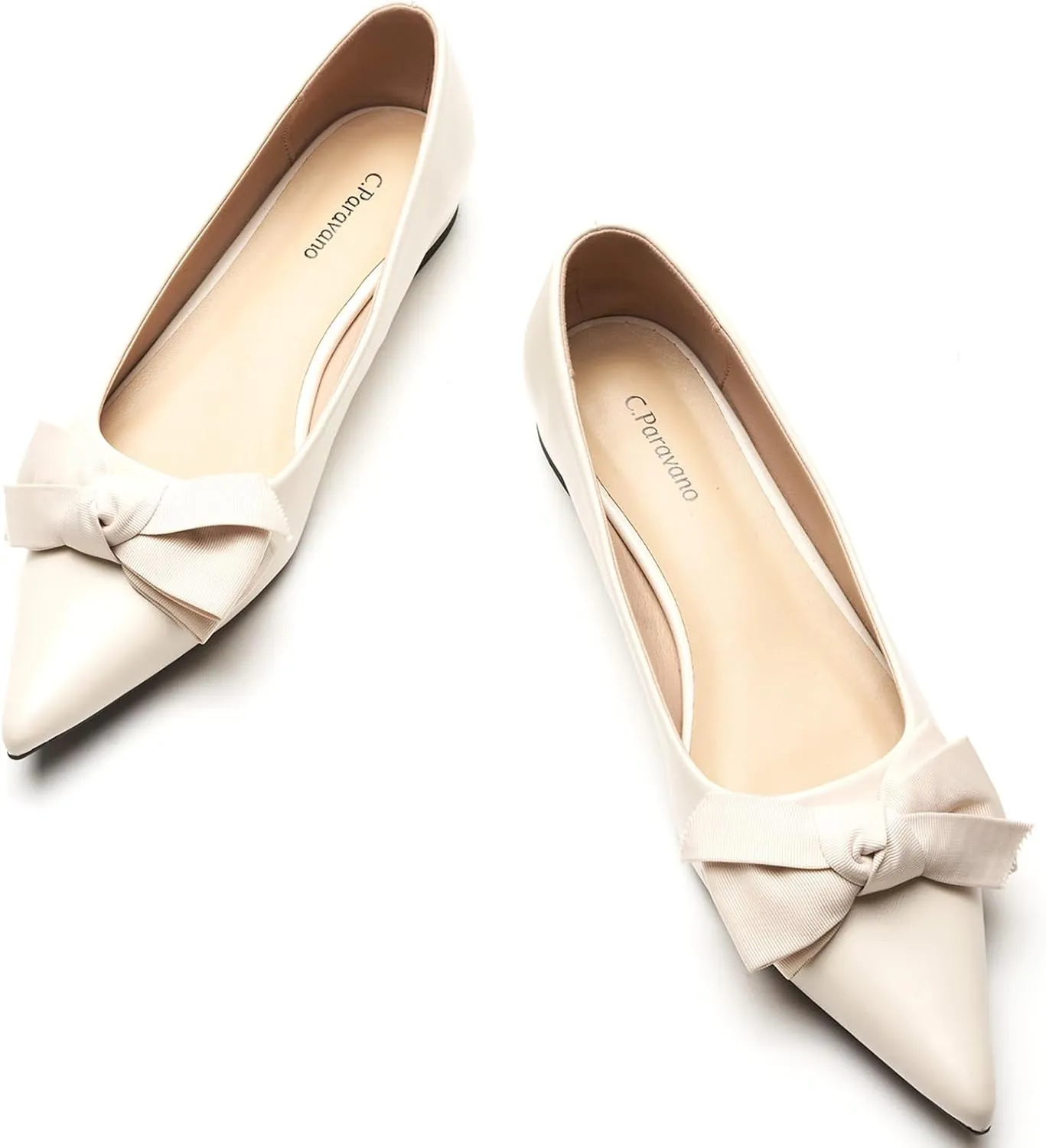 C.Paravano Pointy Bow Flats Women's Flats Ballet Shoes for Women