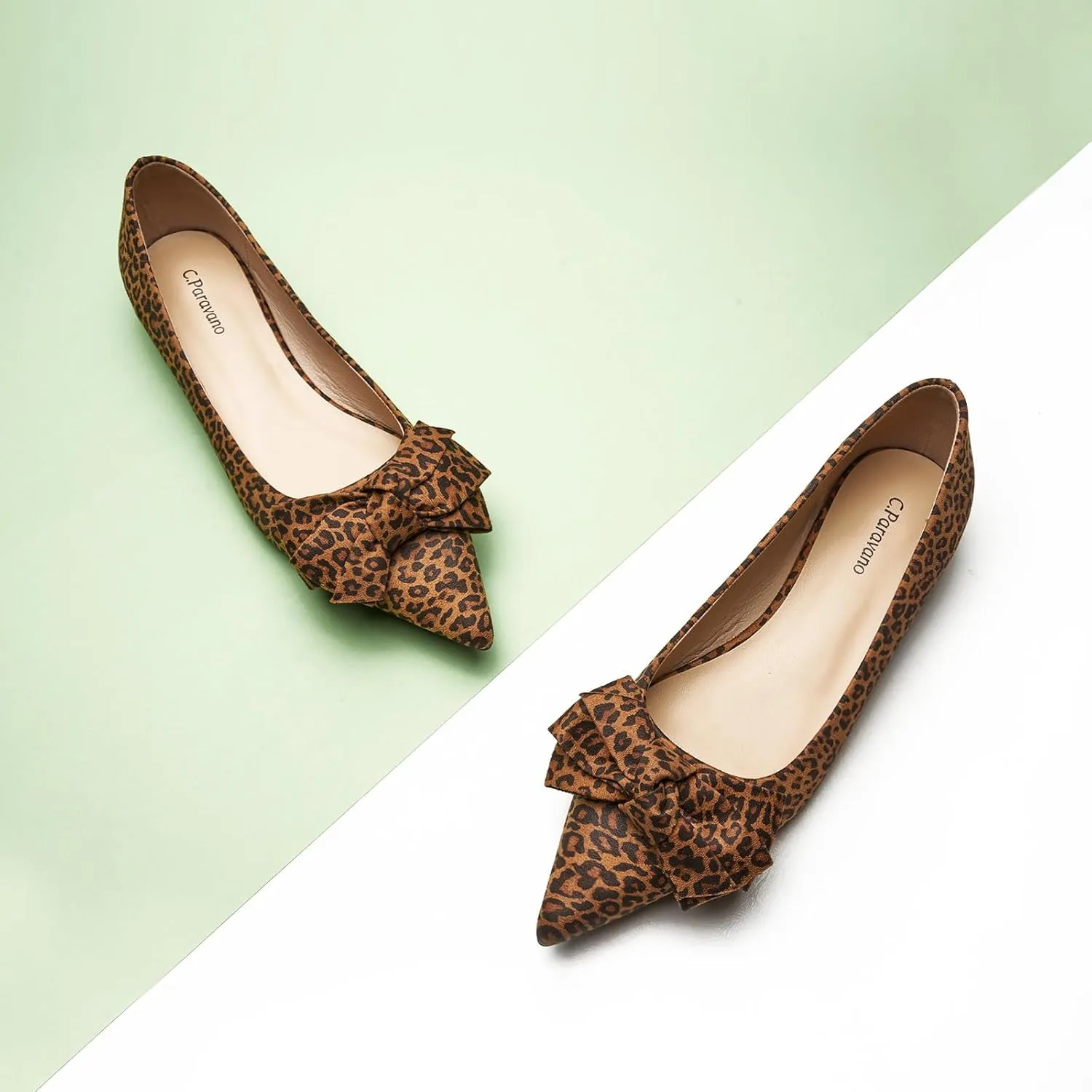 C.Paravano Pointy Bow Flats Women's Flats Ballet Shoes for Women