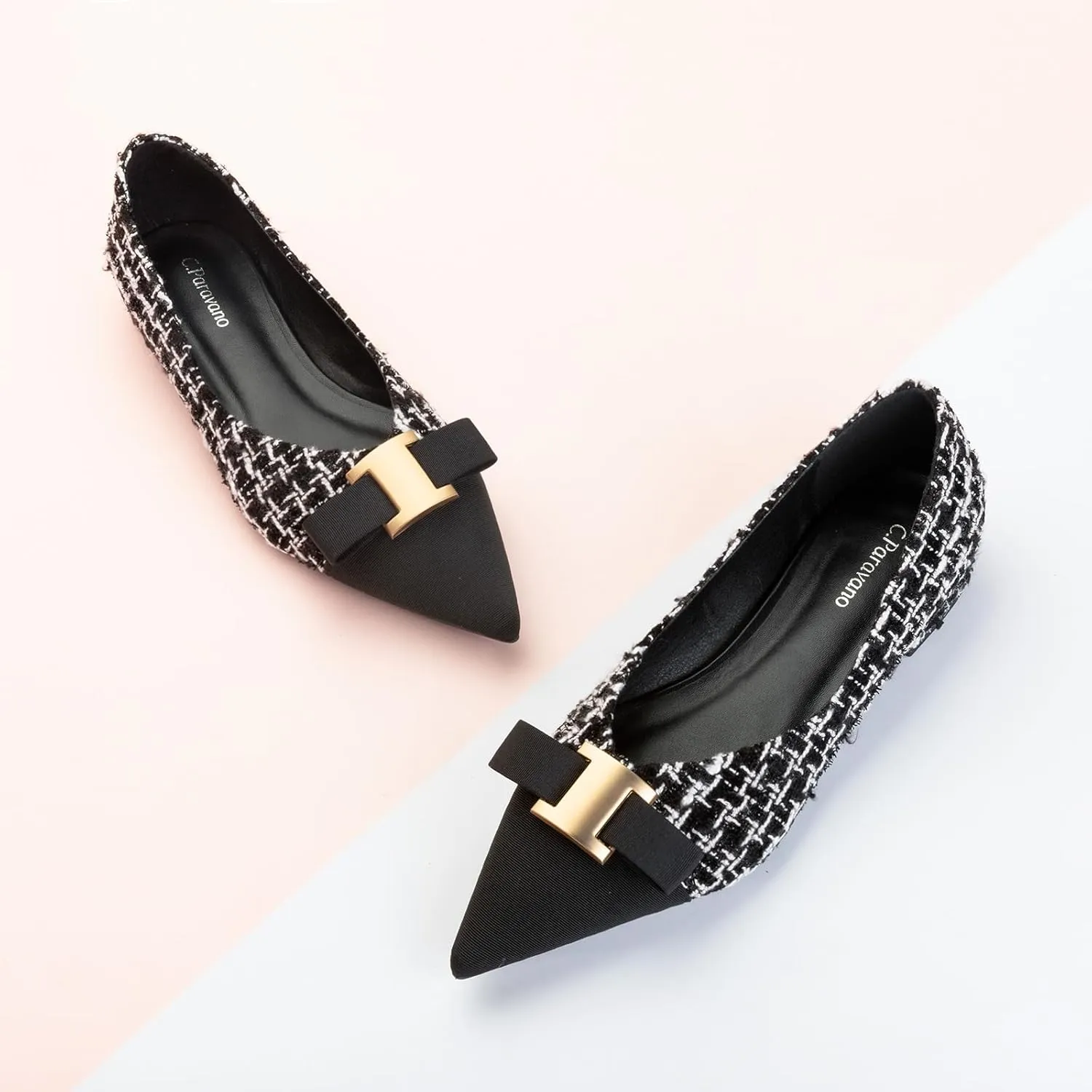 C.Paravano Womens Flats I Flat for Women Leather I Pointed Toe Flats I Ballet Flats for Women I Slip on Dressy Flats