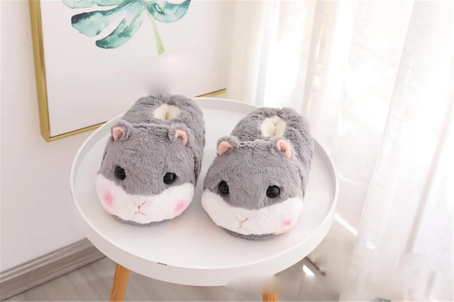 Cute Pig Cartoon Animal Home Furry Slippers - Women's Warm Winter Slippers