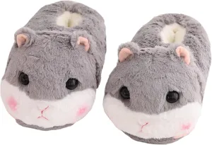 Cute Pig Cartoon Animal Home Furry Slippers - Women's Warm Winter Slippers