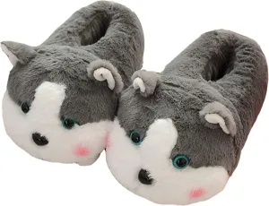Cute Pig Cartoon Animal Home Furry Slippers - Women's Warm Winter Slippers