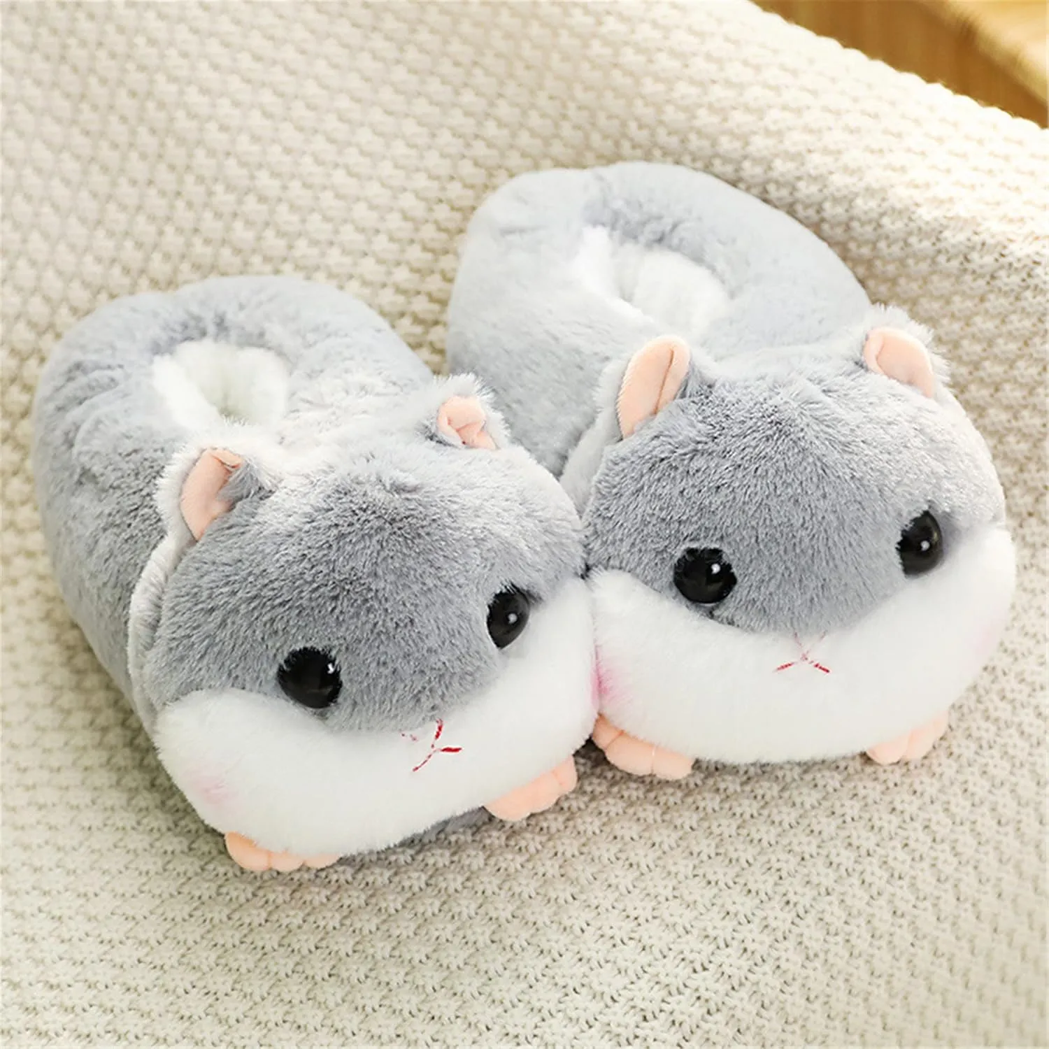 Cute Pig Cartoon Animal Home Furry Slippers - Women's Warm Winter Slippers