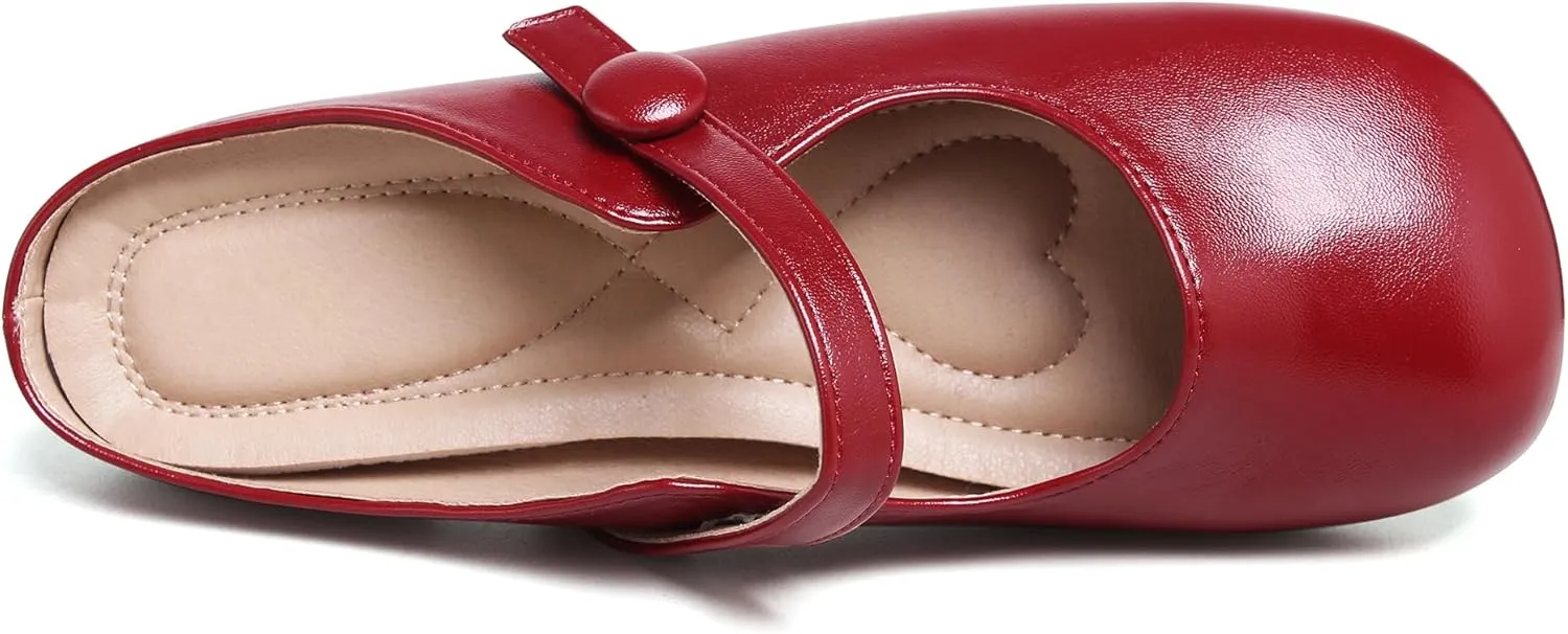 Dear Time Women's Comfortable Flats Mary Jane Shoes Soft Ballets Slip On Shoes Casual