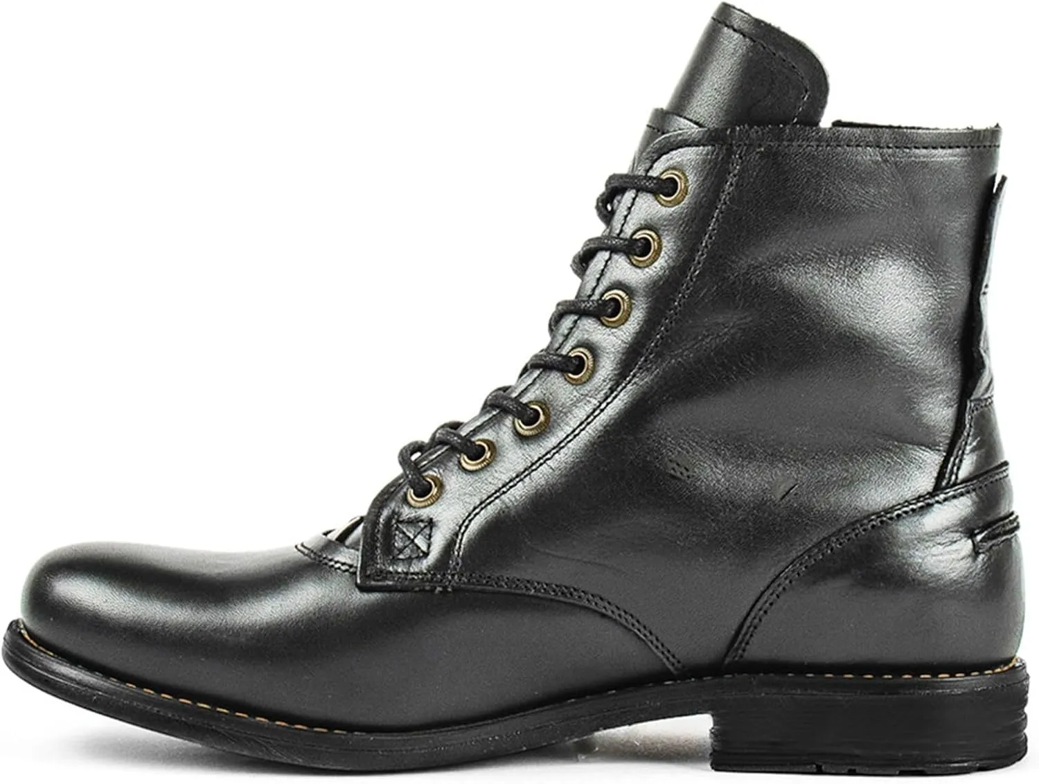 Dress Oxfords Shoes for Men Lace Up Round Toe Leather Shoes Motorcycle Ankle Boots Breathable Water Proof Shoes
