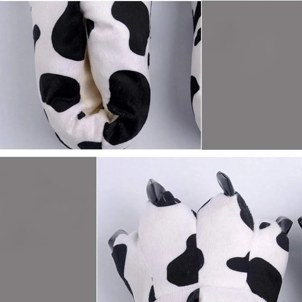 FashionFits Unisex Soft Plush Home Slippers Animal Costume Paw Claw Shoes