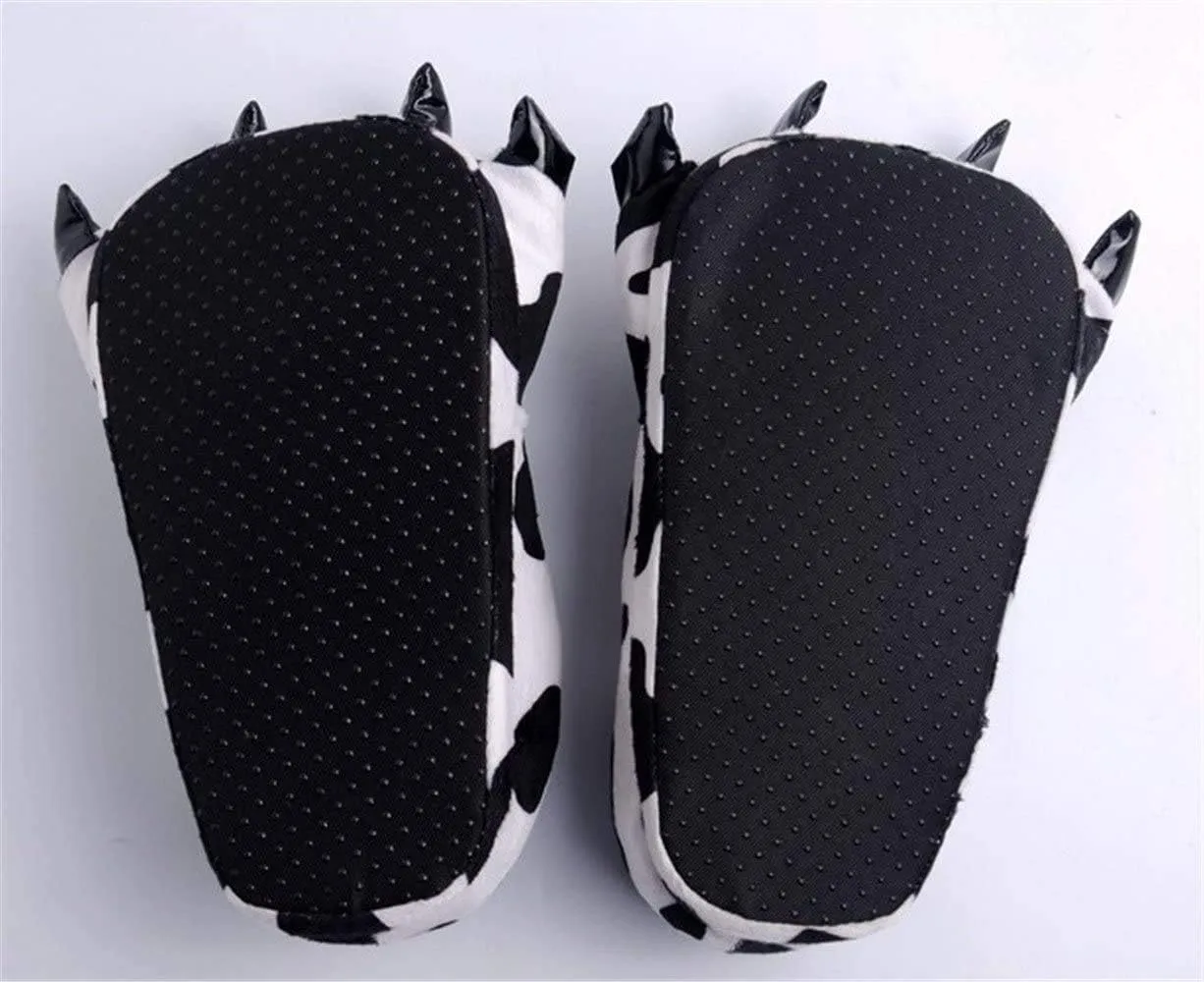 FashionFits Unisex Soft Plush Home Slippers Animal Costume Paw Claw Shoes
