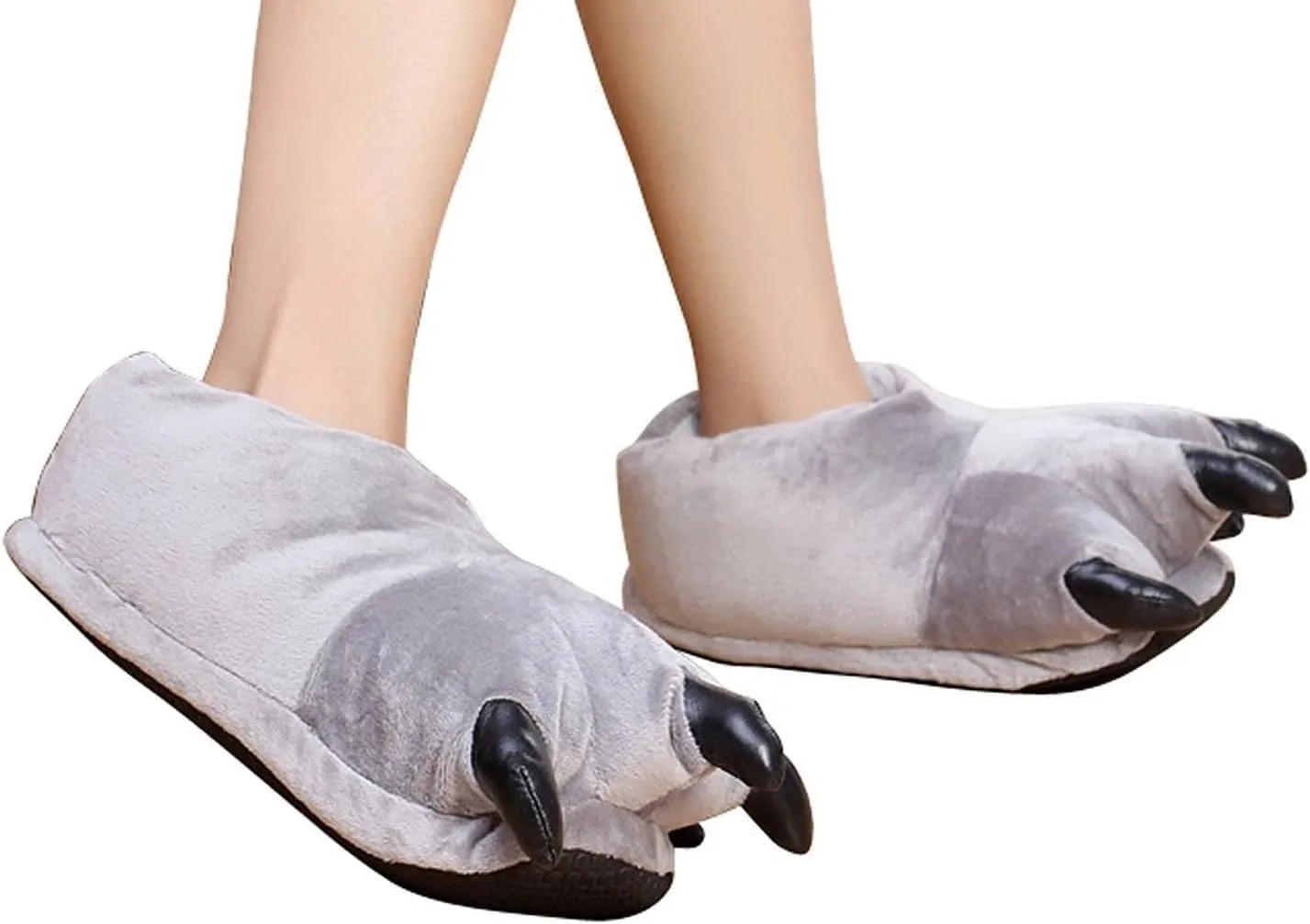 FashionFits Unisex Soft Plush Home Slippers Animal Costume Paw Claw Shoes