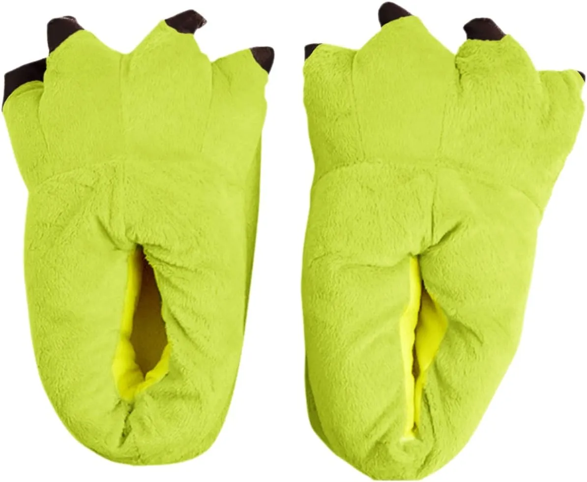 FashionFits Unisex Soft Plush Home Slippers Animal Costume Paw Claw Shoes